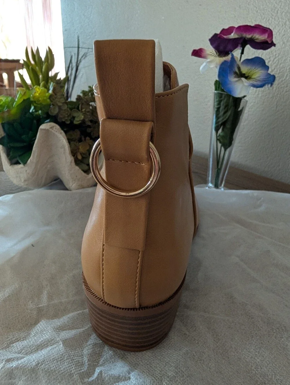 Tan Leather Chelsea Ankle Bootie